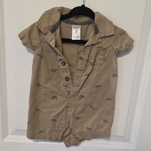 Carter's Tan Dinosaur Print Kids Shirt